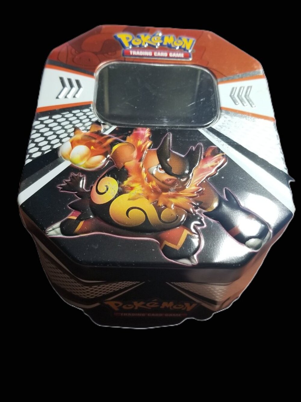 Pokemon Emboar Collector Tin Black/White 2013 Empty Metal Storage Case Nintendo - Picture 2 of 12